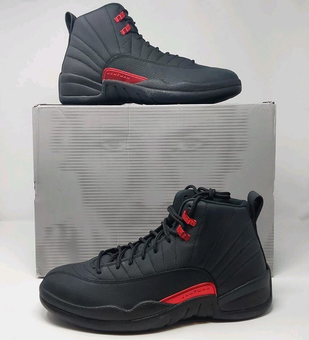 Air Jordan 12 Retro Bloodline Mens 10.5 Black Varsity Red CT8013-003 Shoes